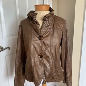 Snakeskin leather jacket